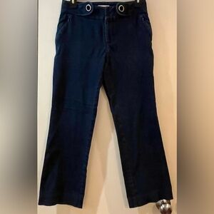 ANTHROPOLOGIE The Essential Crop Flare Pants Jeans  Women's Size: 0